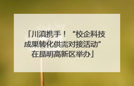 川滇携手！“校企科技成果转化供需对接活动”在昆明高新区举办